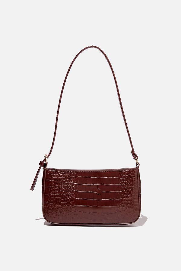 Cotton On Brown Lexi Baguette Bag