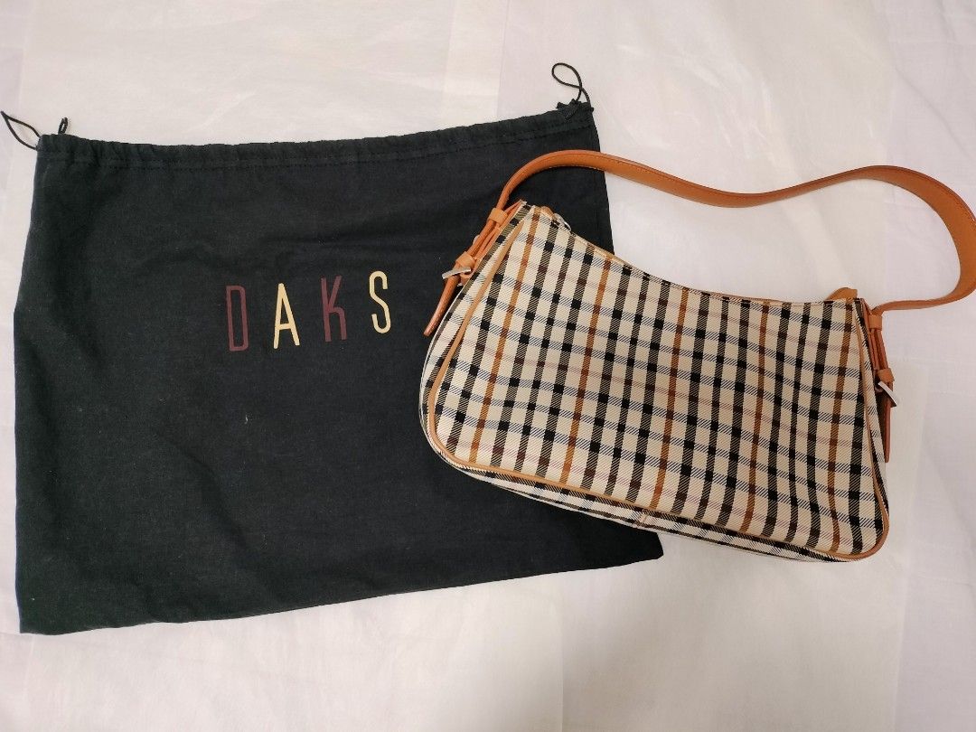 DAKS London check made in Italy shoulder strap handbag
