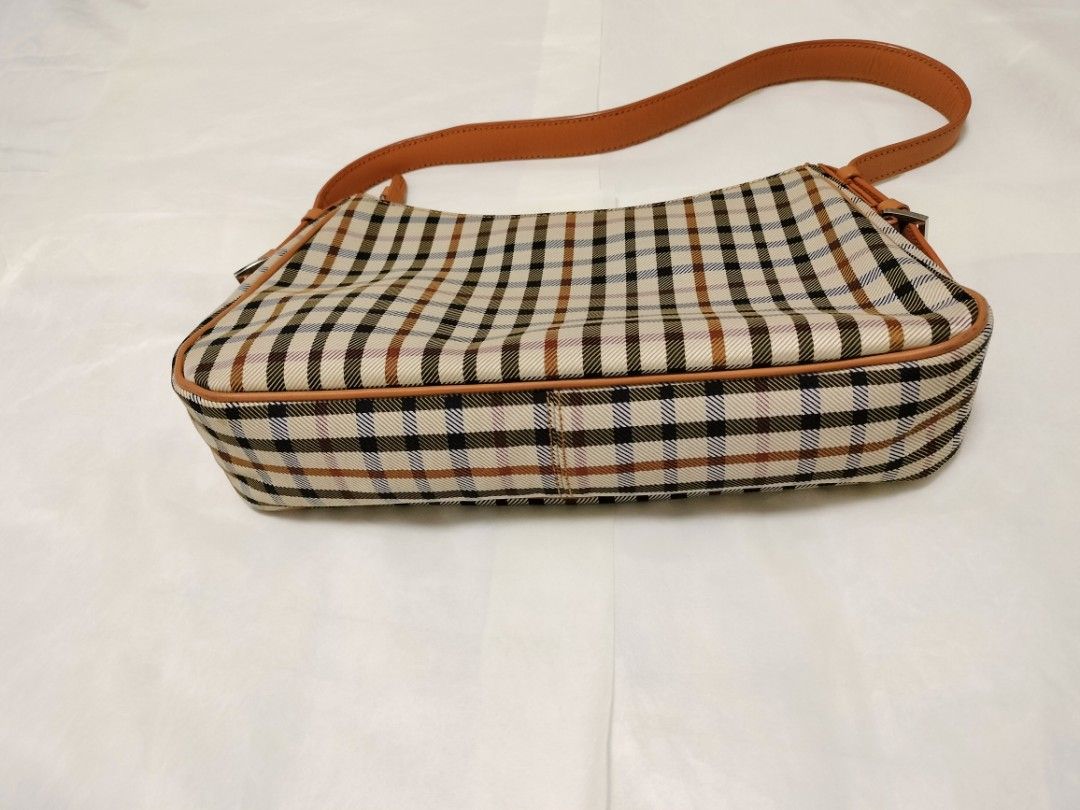 DAKS London check made in Italy shoulder strap handbag