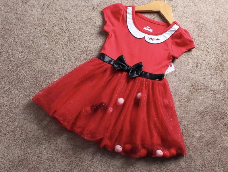 Disney Minnie dress with pom pom balls Size 4T