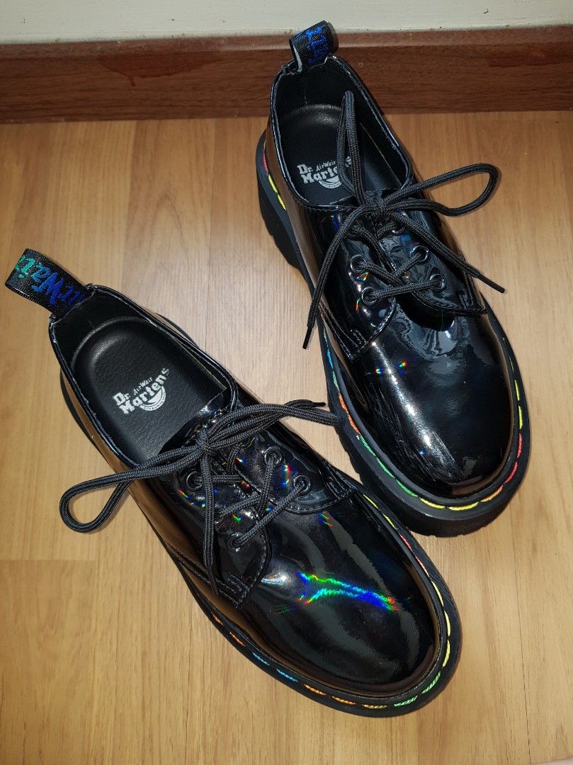 Dr martens 1461 quad limited edition rainbow platform women still available Women s Fashion Footwear Boots on Carousell