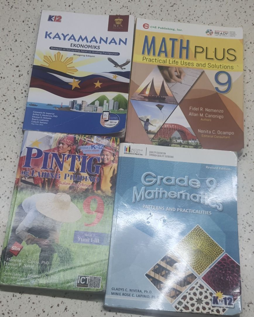 Grade 9 books (Category: Announcements) located in Quezon City. Submitted by ilingad02 (Listing ID 1310287100, Image 2). Description: .