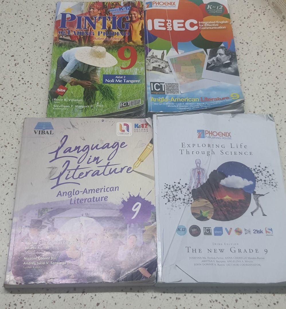 Grade 9 books (Category: Announcements) located in Quezon City. Submitted by ilingad02 (Listing ID 1310287100, Image 1). Description: .