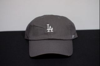Grey LA small logo dad hat/cap by 47 Brand