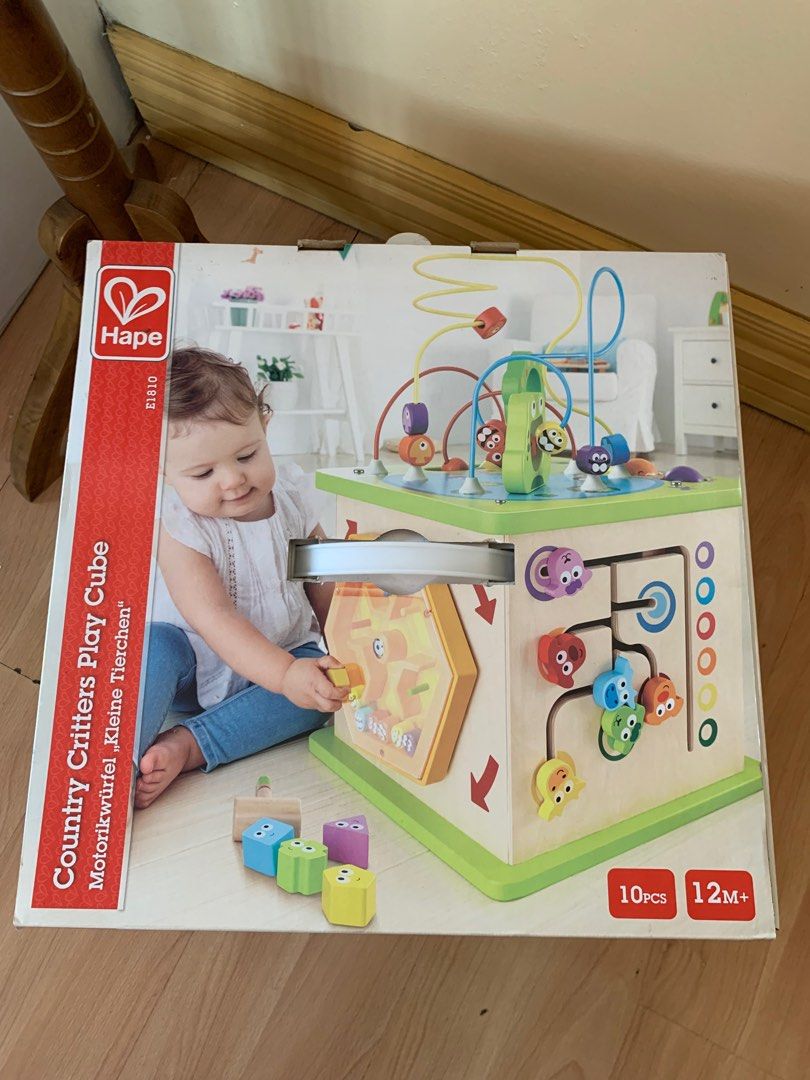 Hape country critters play cube on sale