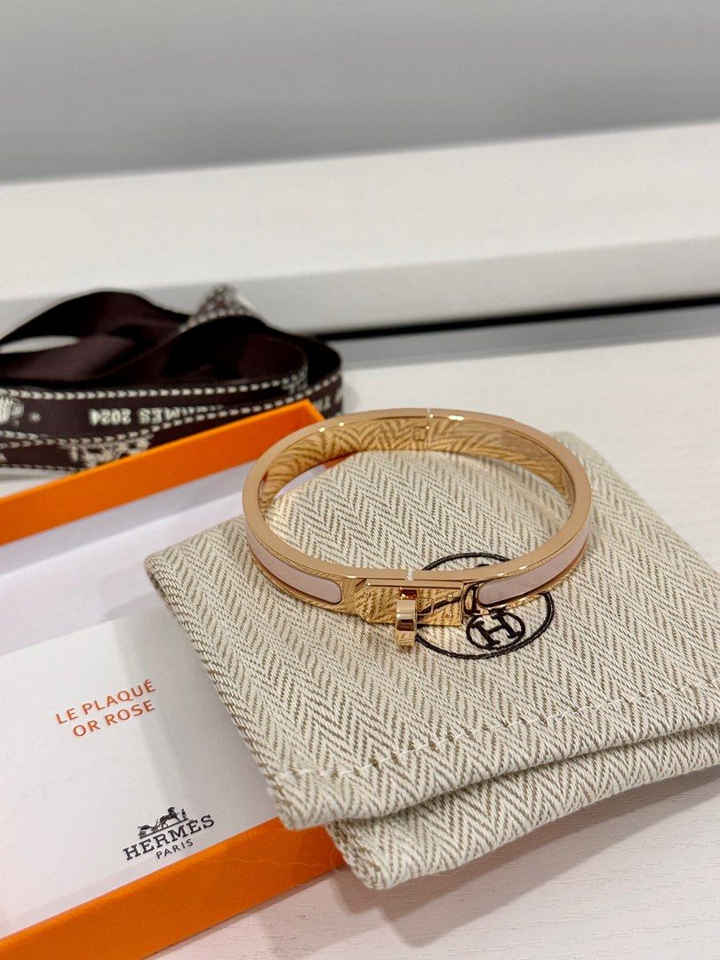 人気商品★HERMES Mini Clic Kelly bracelet Rose Gold mini-clic-kelly-bracelet--