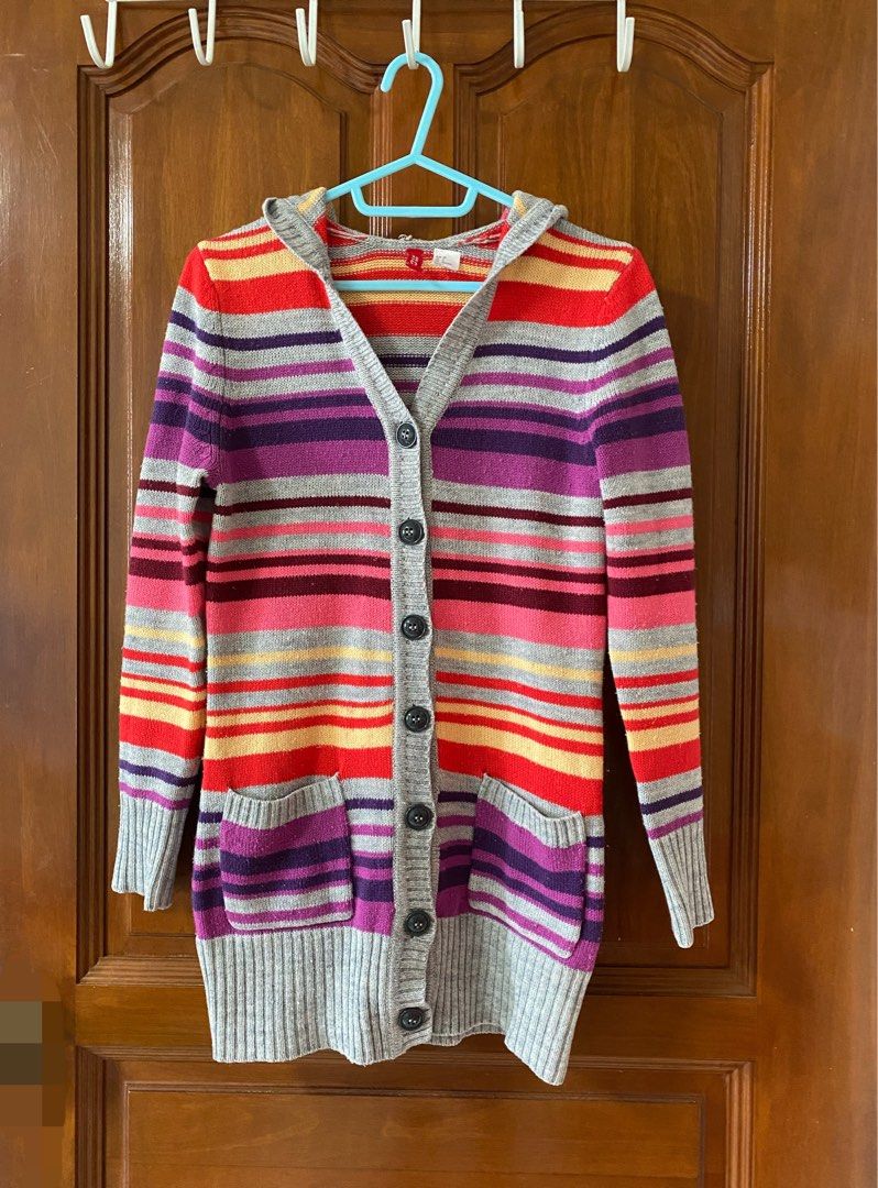knitted cardigan hooded sweatshirt cardigan h&amp;m