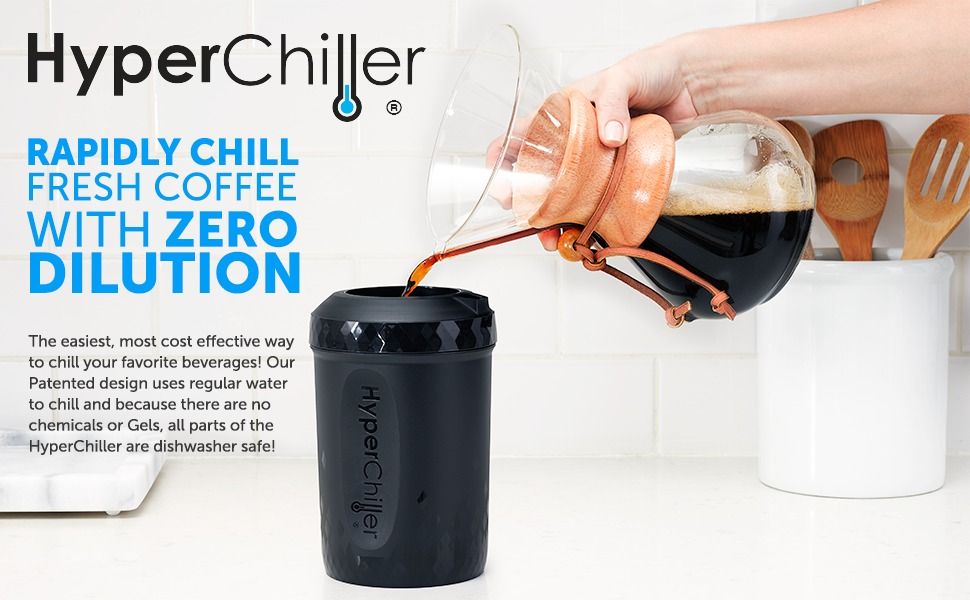 HyperChiller - instant Coffee/Beverage Cooler, Ready in One Minute with Zero Dilution (Category: Coffee Machines & Makers) located in Pasig City. Submitted by gadgetsngifts (Listing ID 1310297196, Image 3). Description: HyperChiller by Maxi-Matic HC2 Patented instant Coffee/Beverage Cooler, Ready in One Minute, Reusable for Iced Tea, Wine, Spirits, Alcohol, Juice with ZERO DILUTION! size: 12.5 OZ ⭐️Your HyperChiller is perfect for chilling all of