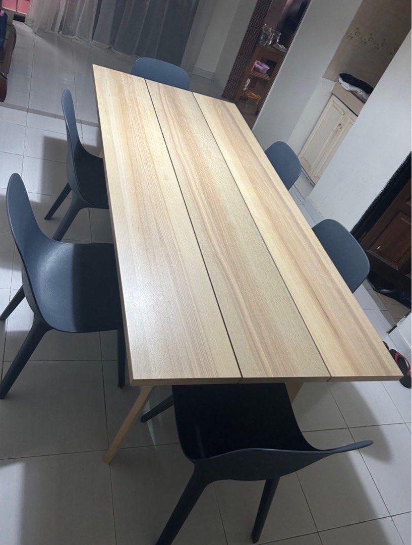 IKEA 68 Seater Dining Table Set / Meja Makan Ikea, Furniture & Home