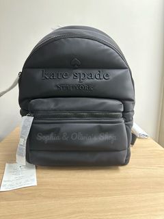 Kate Spade Large Black Puffy Backpack