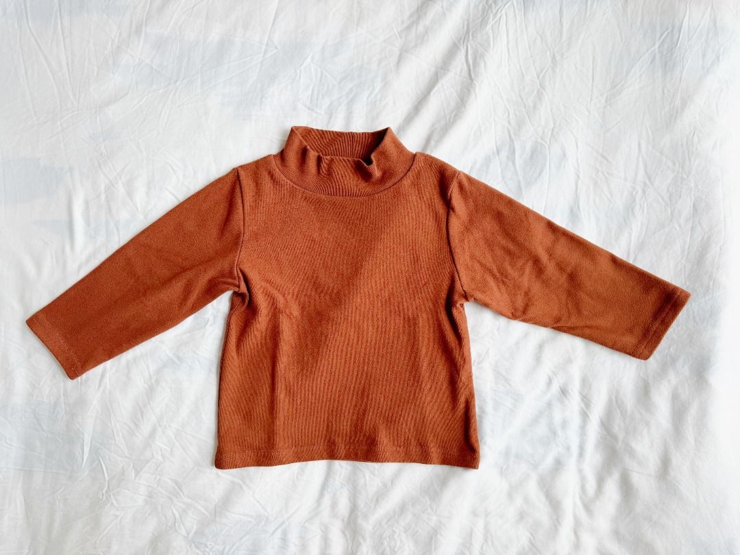 Korean Trendy Low Turtleneck Top Sweater 100cm
