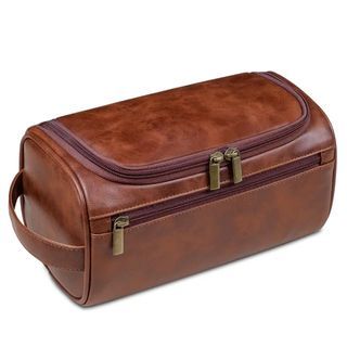 Leather Toiletry Bag, Travel Kit, Grooming or Shaving Kit, Portable Makeup Organizer, Gift for Men or Women