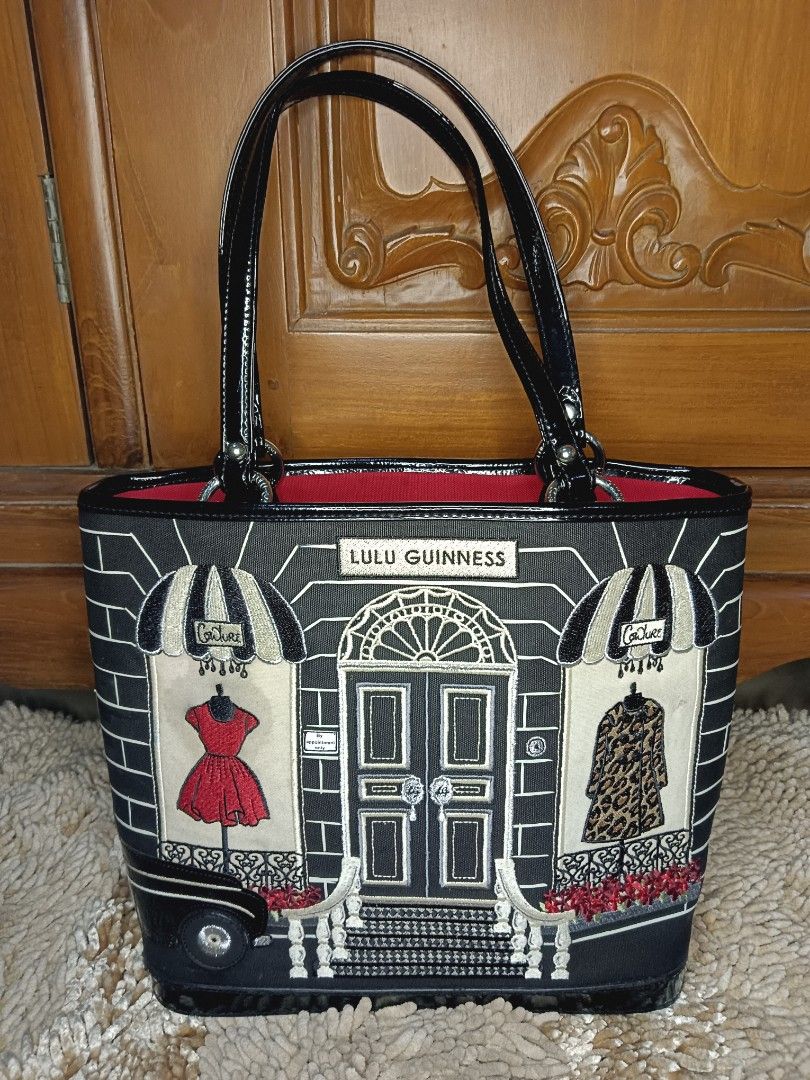 Lulu Guinness Dress Shop Bag, Fesyen Wanita, Tas Dompet di Carousell