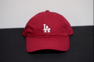 Maroon LA small logo dad hat/cap by MLB Korea