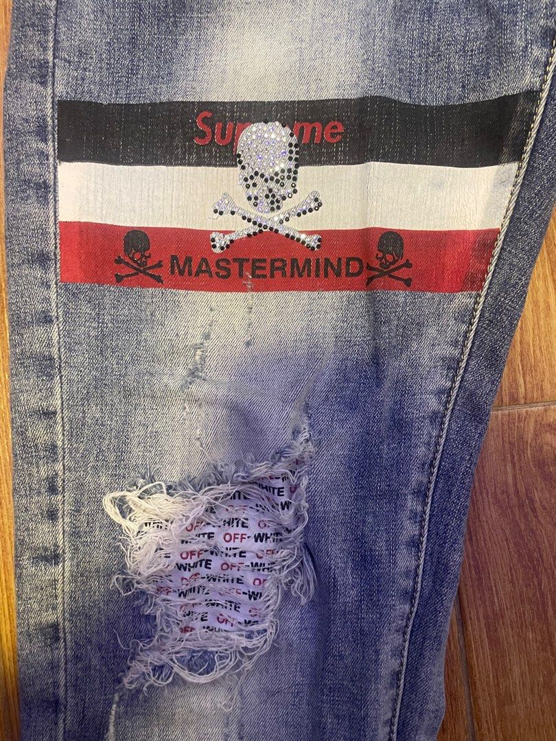 Mastermind X Supreme Denim Pants Men s Fashion Bottoms Jeans on Carousell