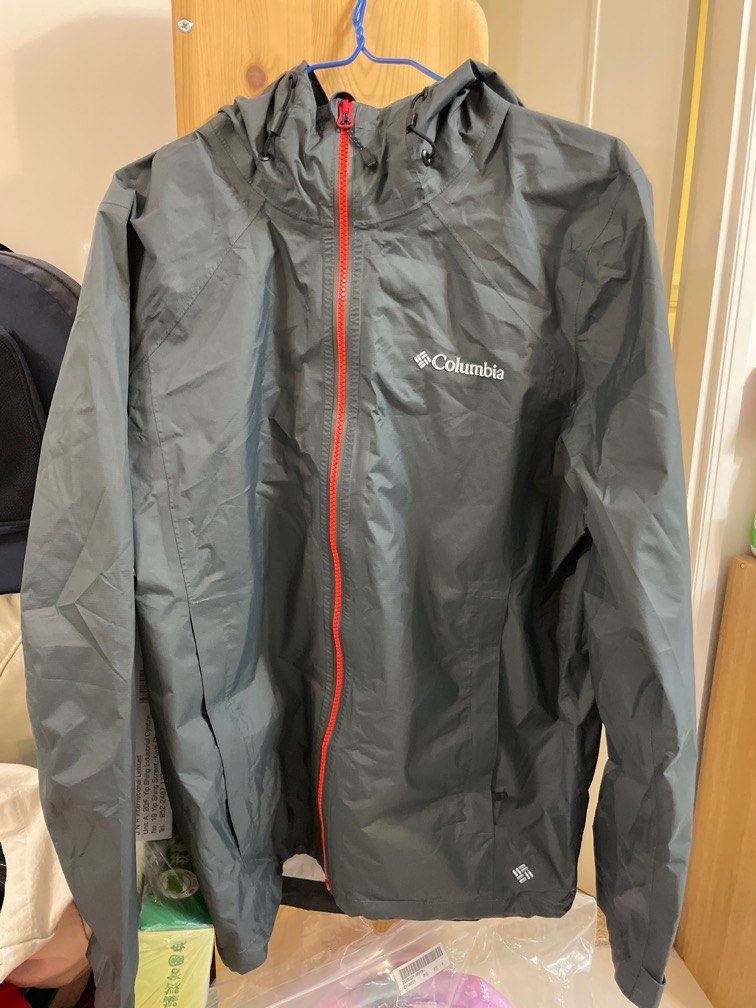 Mens Columbia Full Zip Blue Packable Jacket Waterproof Coat Rn 69724 Ca 05367 Size Large Carousell