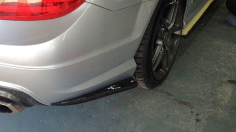 Mercedes-benz C Class C-class C-Klasse W204 Carbon rear bumper splitter ...
