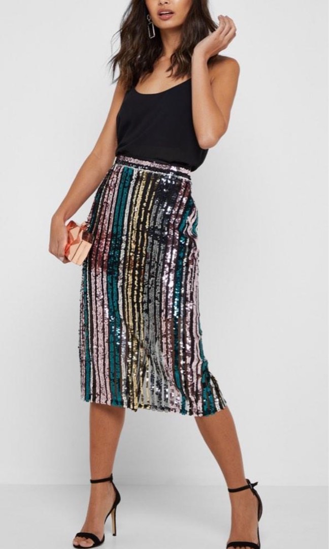 Miss selfridge sequins pencil skirt