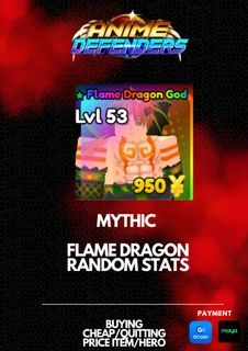 (Mythic) Flame Dragon God Anime Defenders