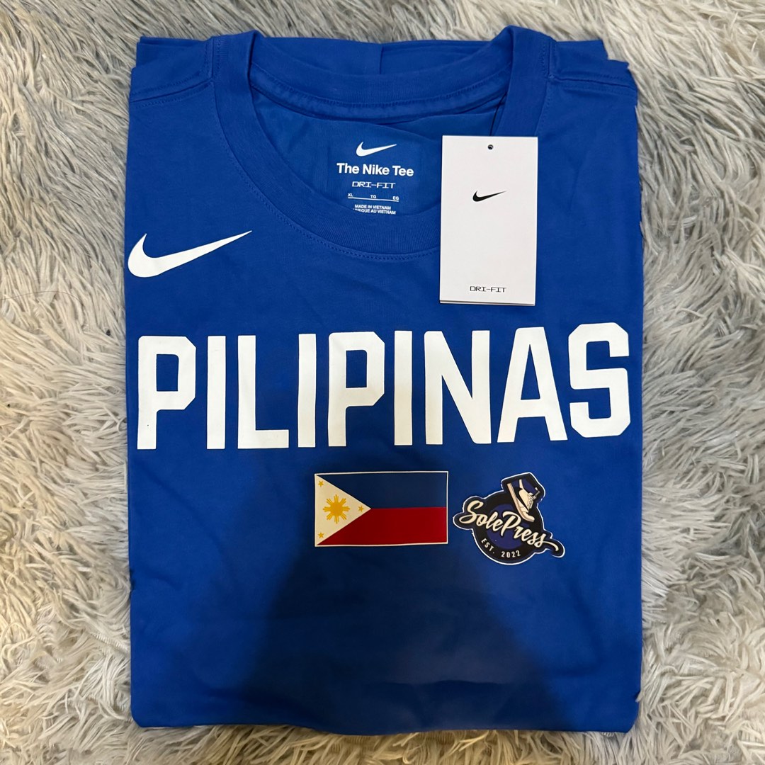Nike Gilas Pilipinas Dri FIT Basketball T shirt Blue Jordan Philippines Men s Fashion Tops Sets Tshirts Polo Shirts on Carousell