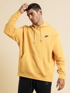 Nike sportswear pullover yellow and gold hoodie vintage center middle swoosh logo