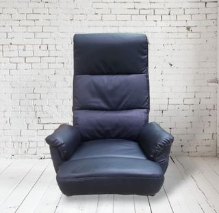 Nitori Rotating Reclining Floor Legless Leather Chair