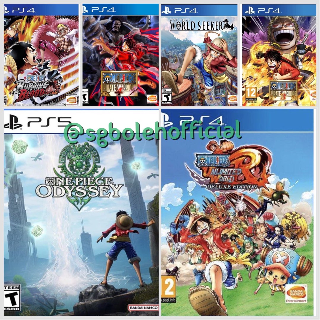 One Piece Unlimited World Red | One Piece World Seeker | One Piece Odyssey  | One Piece: Pirate Warriors 4 | One Piece Burning Blood (PS4 & PS5)