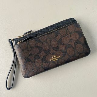 Original Coach Double Zip Large Wristlet