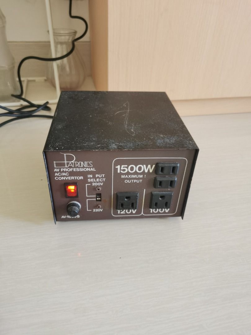 PATRONICS AV PROFESSIONAL AC/AC CONVERTOR MODEL AV-1050S 1500W, 音響器材 ...