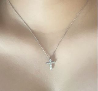 Platinum Diamond Cross Necklace