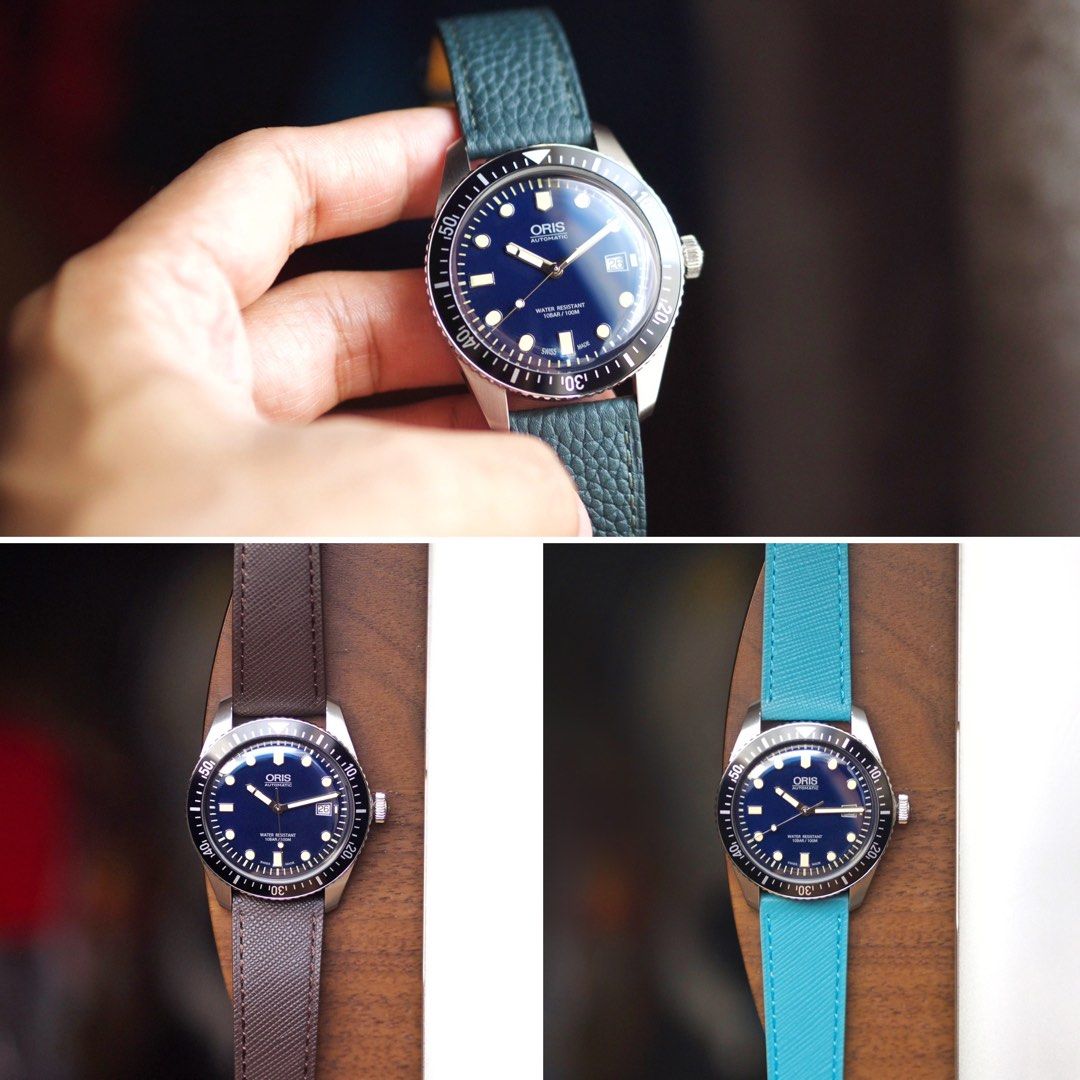 Premium Leather Watch Straps for Oris (Category: Luxury Watches) located in Muntinlupa City. Submitted by frewx (Listing ID 1310262126, Image 1). Description: TIMEBAUBLES premium leather straps. Free Shipping Nationwide! 18mm, 19mm, 20mm, 21mm and 22mm available. Premium Genuine Leather with quick release spring bars. 4 buckle options to choose from. PM for orders or visit our website timebaublesshop .com Rolex Omega Cartier Tudor Seiko IWC Nomos