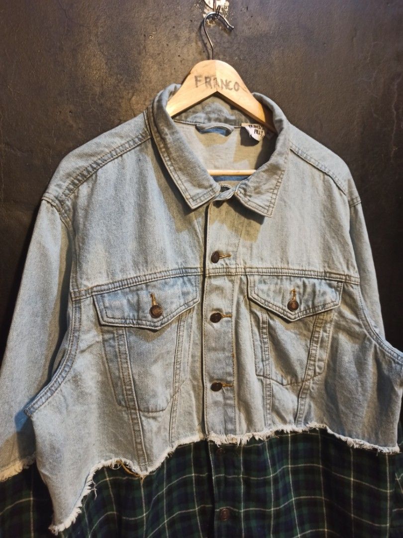 Princess Polly Flannel Denim Jacket Men s Fashion Tops Sets Tshirts Polo Shirts on Carousell