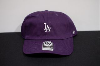 Purple LA small logo dad hat/cap by 47 Brand