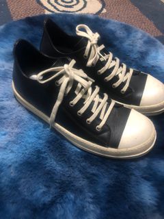 Rick Owens Round-Toe Lace-Up Sneakers