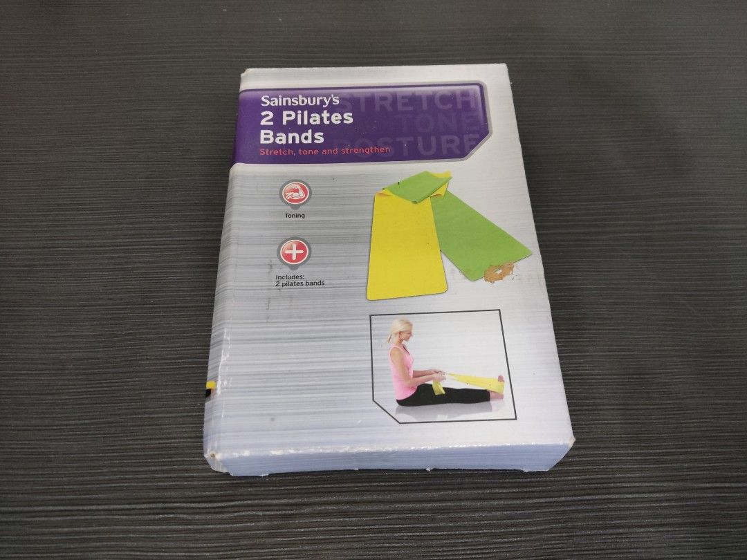 Sainsbury s 2 Pilates Bands Sports Equipment Exercise Fitness Toning Stretching Accessories on Carousell