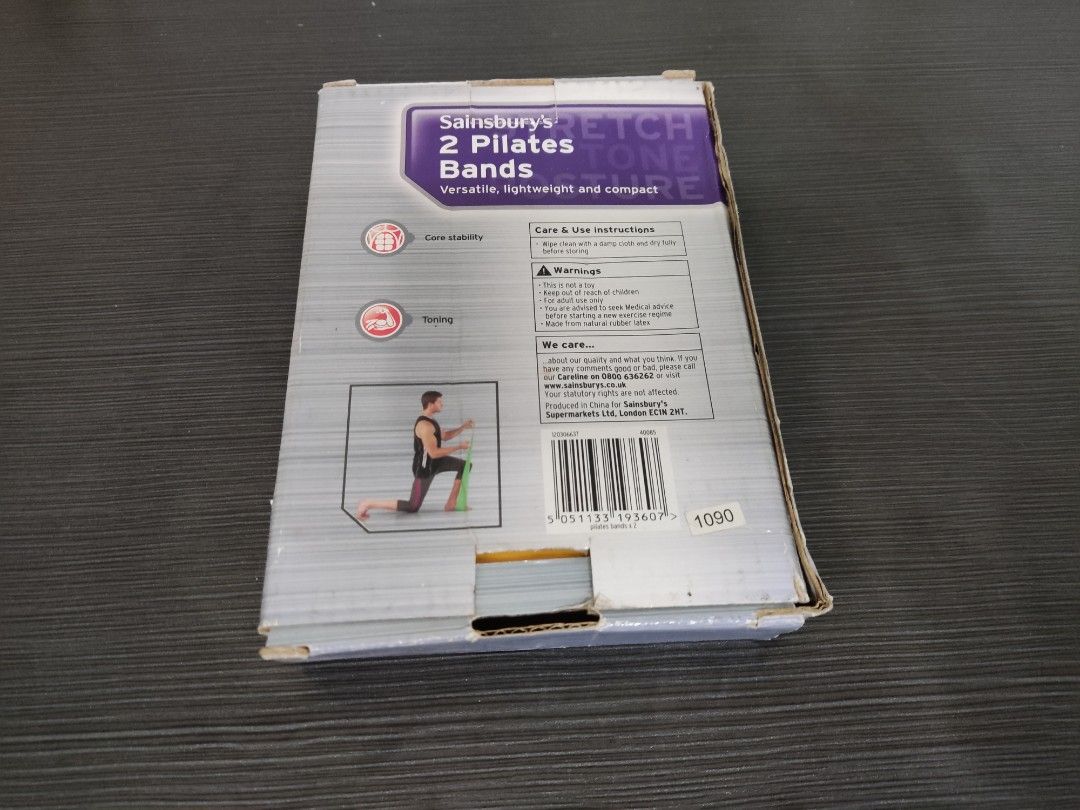 Sainsbury s 2 Pilates Bands Sports Equipment Exercise Fitness Toning Stretching Accessories on Carousell