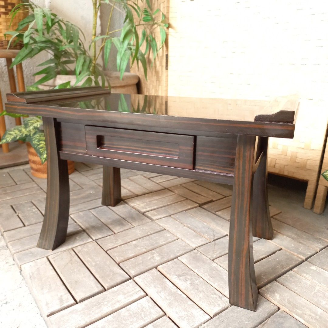 Small Japanese altar table bonsai stand flower plant stand riser footed ...