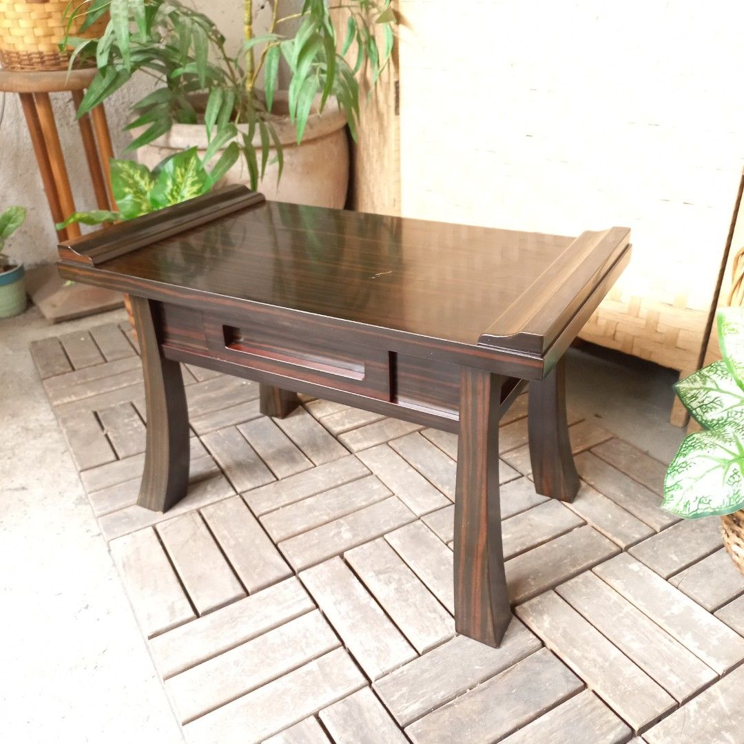 Small Japanese altar table bonsai stand flower plant stand riser footed ...