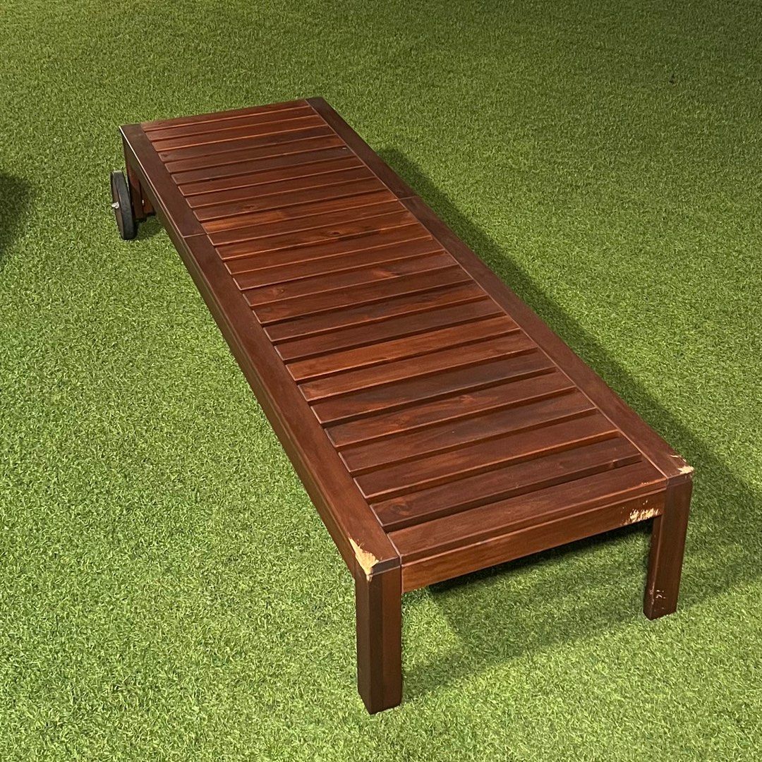 Disassembled IKEA APPLARO Solid Wood Sun Lounger