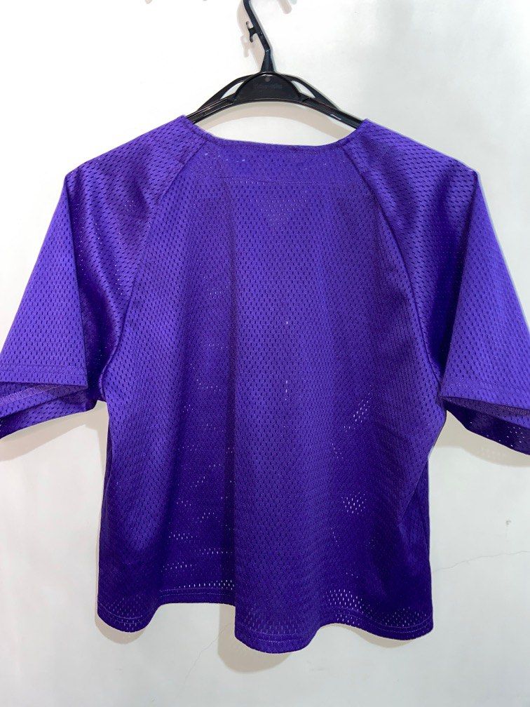 Purple jersey baseball top (Category: Shirts) located in Valenzuela. Submitted by decluttermaniac (Listing ID 1310438743, Image 3). Description: - Bought from zalora (Something Borrowed) - Size S - Super cute fit, gives a boxy feel.
