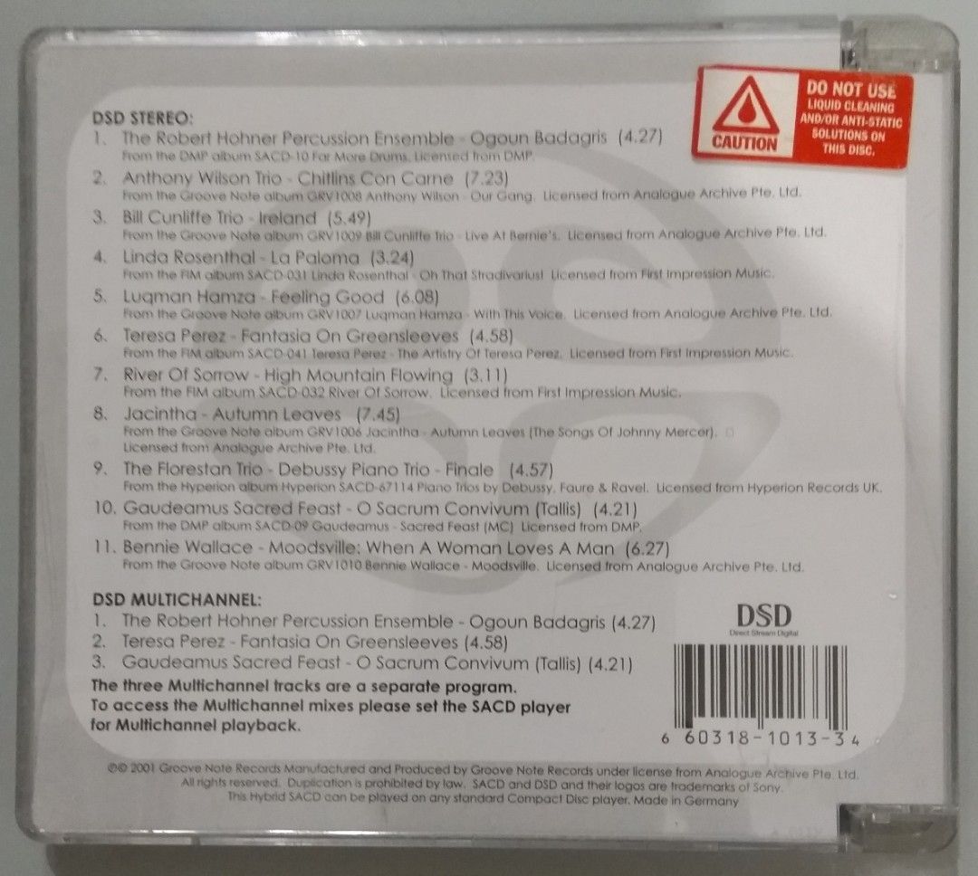 SONY The SACD Stereo and Multichannel Demonstration Disc Super Audio CD ( SACD) (90% New) (德版)