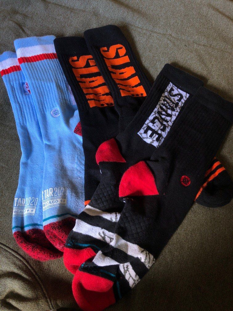 Stance basketball socks (Category: Socks) located in Umingan. Submitted by tianothe13 (Listing ID 1310278637, Image 1). Description: Stance basketball socks Size: Mid Condition: 9.5/10 Rfs: Decluttering. Price: 350+sf per pair or 1000+sf as pack MoP: Gcash/Maya/BPI.