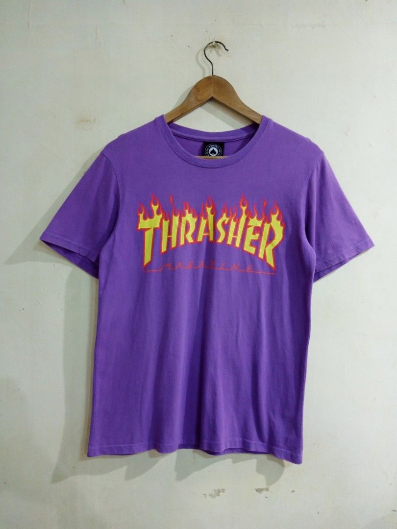 Thrasher Lavender Violet Tee Shirt Tshirt Tees Shirts Tshirts Branded tee Men s Fashion Tops Sets Tshirts Polo Shirts on Carousell