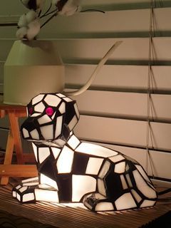 Tiffany Style Lamp
Dalmatian Dog Stained Glass Art