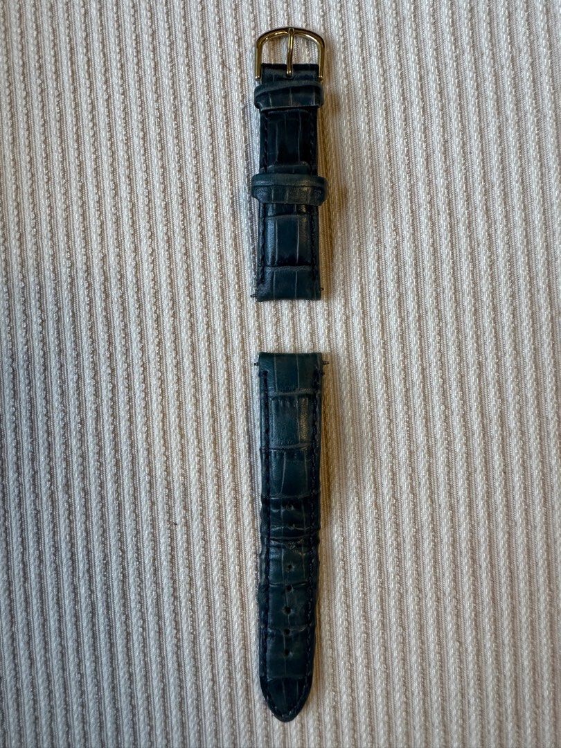 TOMMY HILFIGER Replacement GENUINE LEATHER Watch Strap with Stainless Steel lock Blue Carousell