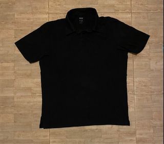 Uniqlo Black Airism Polo Shirt