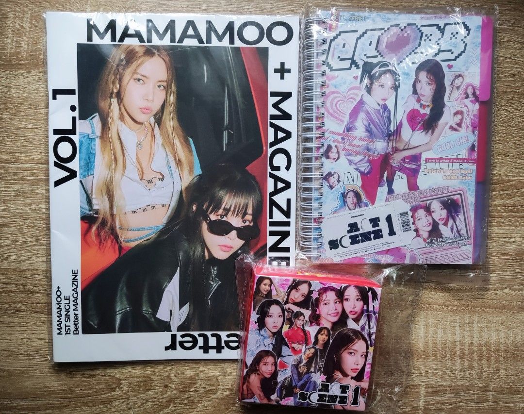 MAMAMOO+ Unsealed Albums (Category: CDs & DVDs) located in Makati City. Submitted by m-and-m (Listing ID 1310347149, Image 1). Description: Includes everything but photocards (Sold separately. Please PM if interested) Notebook version - 400 Tin version - 500.