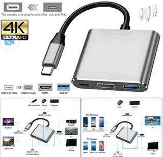 USBC3.0 3 in 1 HUB Type-c to HDMI-compatible USB 3.0 Docking Station