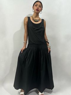 Vintage Japan style black dress