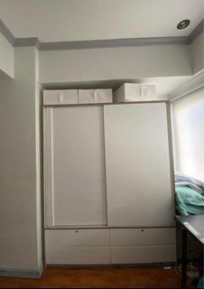 White Wardrobe Cabinet (Sliding Door)